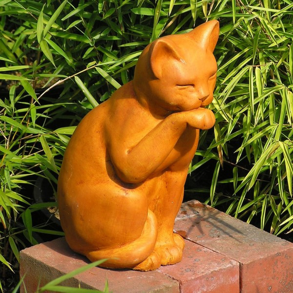 Animals cats and kittens Contented Cat Statue outdoor use decor